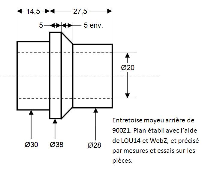 Entretoise dans le moyeu arrière Entretoise_900Z1
